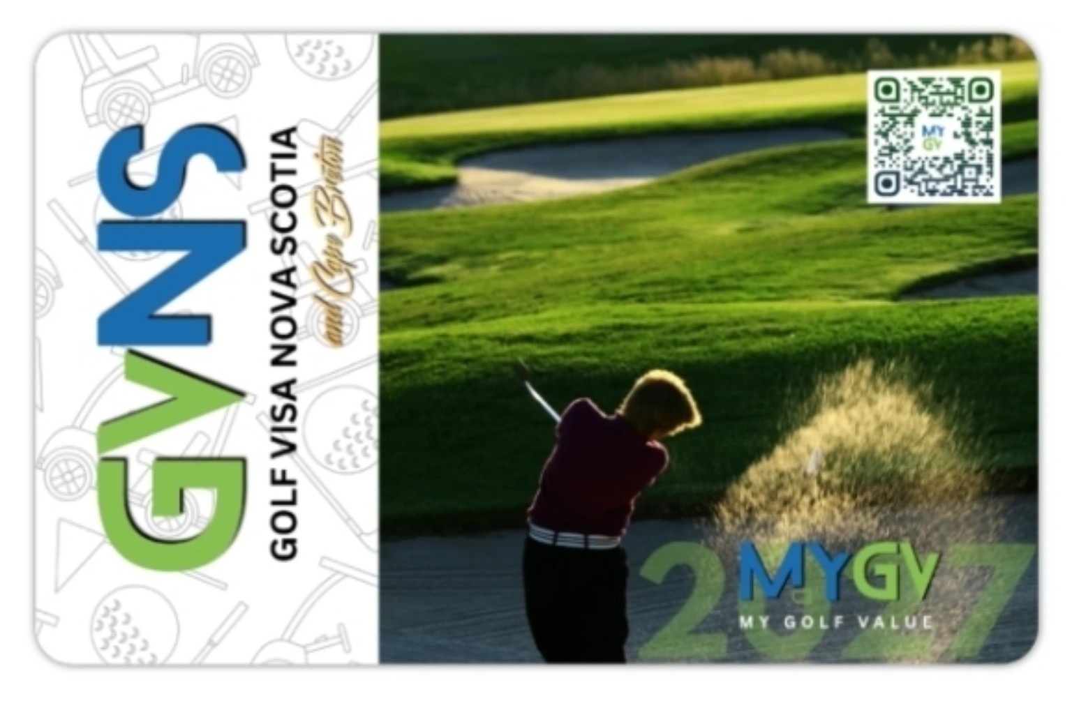 Original GVNS Golf Visa Nova Scotia and Cape Breton card artwork
